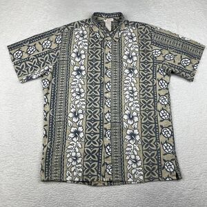 Vintage Malihini Shirt Mens XL Floral Sea Turtles 70s Hawaiian‎ Button Up